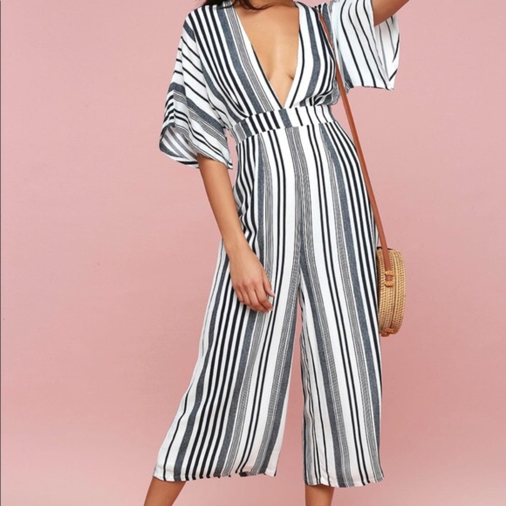 Sadie and sage striped jumpsuit